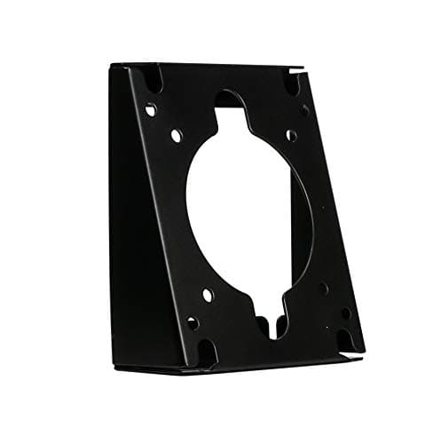 Add-On Wedge Outlet Cover – CTA Add-On Premium VESA Wedge & Outlet Cover for Tablet Kiosk or Workstation Setups with 75×75/100×100 VESA Compatible for Table Mounting - Black - (ADD-PARAVWB) - Image 1