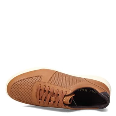 Cole Haan Mens Grand Crosscourt Modern Perforated Sneaker, British TAN Leather/Ivory, 10.5-M US - Image 7