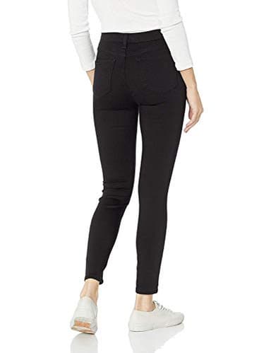 Amazon Essentials Women's Mid-Rise Stretchy Skinny Jean, Black, 14 Short - Image 4