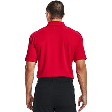 Under Armour Men's Tech Golf Polo , Red (600)/Graphite, X-Large - Image 2
