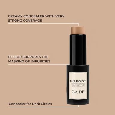 GA-DE On Point Perfecting Concealer Stick, 53 - Concealer for Dark Circles, Evens Skin Tone, Moisture Retention - Ideal for All Skin Types - 0.15 oz - Image 2
