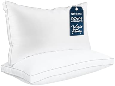 Utopia Bedding Bed Pillows for Sleeping King Size (White), Set of 2, Cooling Hotel Quality, Gusseted Pillow for Back, Stomach or Side Sleepers - Image 1