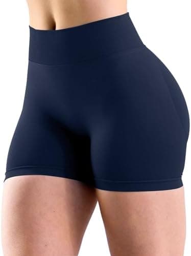 Unthewe Womens Workout Seamless Scrunch Butt Lifting Shorts High Waisted Tummy Control Gym Yoga Shorts - Image 6