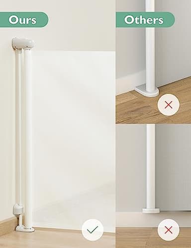 Momcozy Auto Lock Retractable Baby Gate, Safety Gate for Baby and Pet, 33” Tall, Extends to 55” Wide, Mesh Safety Dog Gate for Stairs, Indoor, Outdoor, Doorways, Hallways - Image 9