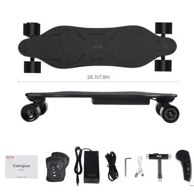 MEEPO Campus V5 Series/Envy Electric Skateboard with Remote, Top Speed Up to 29 Mph, 4 Speed Smooth Braking, Easy Carry Handle Design, Suitable for Adults & Teens - Image 5
