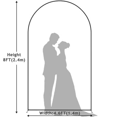 Wokceer Wedding Arch Backdrop Stand 8 FT Metal Backdrop Arch Stand for Wedding Ceremony Birthday Party Bridal Shower Floral Balloon Arch Decoration - Image 2