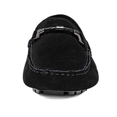 Go Tour New Mens Casual Loafers Moccasins Slip On Driving Shoes Black 10.5/45 - Image 7