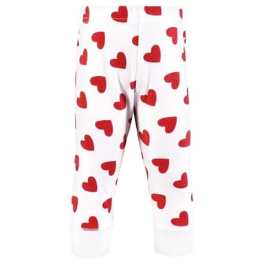Hudson Baby Infant Girl Cotton Pants and Leggings, Love Hearts, 12-18 Months - Image 3