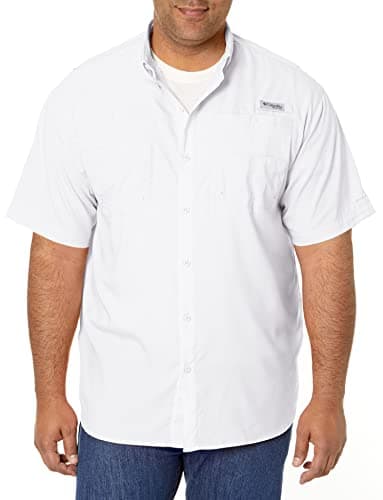 Columbia Mens PFG Tamiami II Short Sleeve Fishing Shirt, White, 2X - Image 1