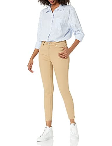 Amazon Essentials Women's Mid-Rise Stretchy Skinny Jean - Discontinued Colors, Light Camel, 4 Long - Image 5