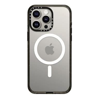 CASETiFY Impact iPhone 15 Pro Max Case [4X Military Grade Drop Tested / 8.2ft Drop Protection/Compatible with Magsafe] - Clear Black - Image 1