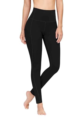 PHISOCKAT 2 Pack High Waist Yoga Pants with Pockets, Tummy Control Leggings, Workout 4 Way Stretch Yoga Leggings - Image 2