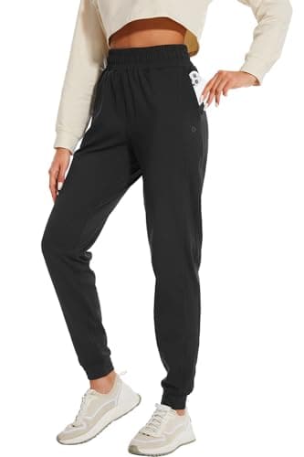 HOdo 32"/34"/36" Inseam Womens Tall Sweatpants Fleece Lined Long Joggers Workout Pants with Pockets Black - Image 7