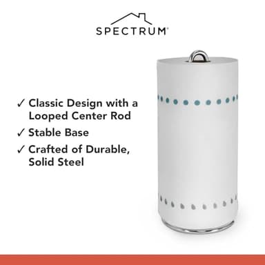 Spectrum Euro Paper Towel Holder Chrome – Freestanding Countertop Dispenser for Kitchen, Easy Tear Access, Sleek Modern Design, Fits Standard Rolls, Durable Steel Construction - Image 3