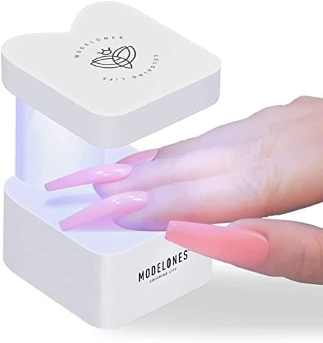 modelones Mini UV Light for Gel Nails, UV Nail Lamp, Nail Light with 2 Timers for Fast Curing Gel Polish Nails Extension, Portable LED USB Flash Cure Lamp for Travel - Image 1