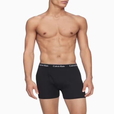 Calvin Klein Men's Cotton Classics 3-pack Boxer Brief, 3 Black, Large - Image 3