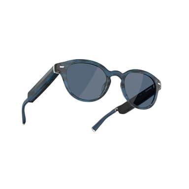 Amazon Echo Frames (newest model) + Echo Show 8 (newest model), Smart Glasses with Alexa, Round frames in Blue Tortoise with polarized sunglass lenses - Image 6