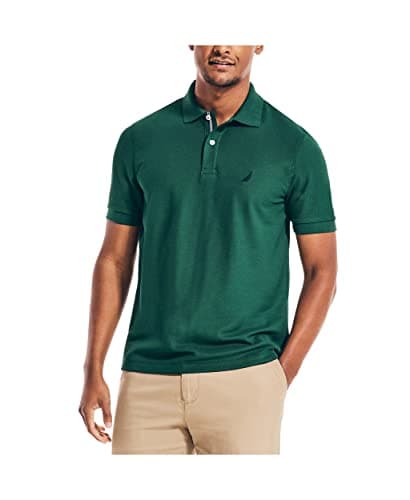 Nautica Men's Classic Short Sleeve Solid Polo Shirt, Tidal Green, XX-Large - Image 1
