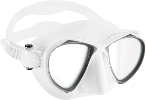 Cressi Metis 2-Lens Masks, White/Titanium, Clear/Anti-Fog Lens - Image 1