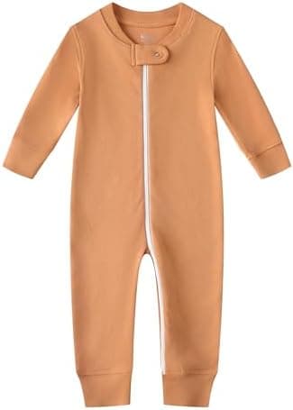 Owlivia Organic Cotton Baby Boy Girl Zip up Sleep N Play, Footless, Long Sleeve(6-12 Months, Colorful Heart & Camel) - Image 5
