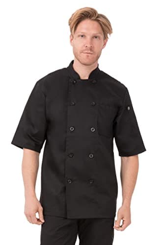 Chef Works Unisex Chambery Chef Coat, Black, X-Large - Image 1