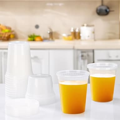 TashiBox Deli Food Containers with Lids 48 Sets (16 & 32 oz 24 Each) - Plastic Food Storage Containers - Clear Disposable Meal Prep Containers, BPA Free, Leakproof, Microwave and Freezer Safe - Image 4