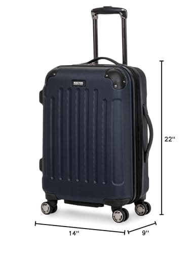 Kenneth Cole REACTION Renegade Luggage Expandable 8-Wheel Spinner Lightweight Hardside Suitcase, Navy Blue, 20-Inch Carry On - Image 7