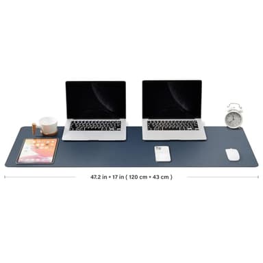 Large Cork Desk Mat - 47.2"x 17" Desk Pad for Office and Home - Ideal for Large Mouse Pad and Desk Mats on Top of Desks(Dark Blue) - Image 2
