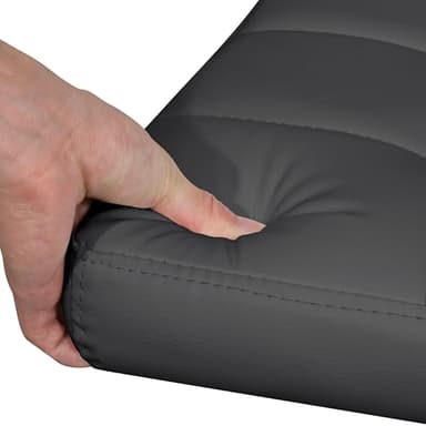 Yaheetech Bar Stools Set of 4, PU Leather Adjustable Barstools with Armrest, Counter Height Stool Chairs with Thickened Seat Cushion for Kitchen Island, Grey - Image 8