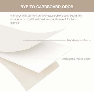 Criusia Drawer Organizer Clothes, 10 Pack Dresser Organizer for Baby Clothes, Underwear, Sock- Foldable Closet Organization and Storage Dividers Bins for Nursery, Bedroom (Beige - Image 7