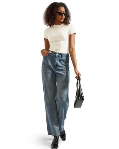 SUUKSESS Women Double Lined Fitted Basic Tee Shirts Crew Neck Short Sleeve Y2K Going Out Crop Tops (Pearl, S) - Image 8