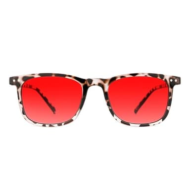 TIJN Sleep Glasses for 99.9% Blue Green Light Blocking Dual AR Coatings Red Lens for Computer Gaming Reduce Eyestrain,Declan - Image 1