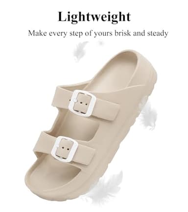 Women Platform Sandals with Arch Support, Adjustable Buckle EVA Arch Support Sandal, Comfort Foam Slide Lightweight Thick Soles - Image 6