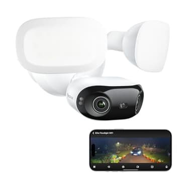 REOLINK Elite Floodlight WiFi, 4K 8MP 180° Panoramic Wired Floodlight Camera, Adjustable 3000 Lumens, Local AI Video Search, Dual-Band Wi-Fi 6, 24/7 Recording, No Monthly Fees, 100~200V AC Hardwired - Image 1