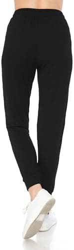 Leggings Depot Women's Jogger Track Cuff Sweatpants with Pockets for Yoga, Workout - Image 3