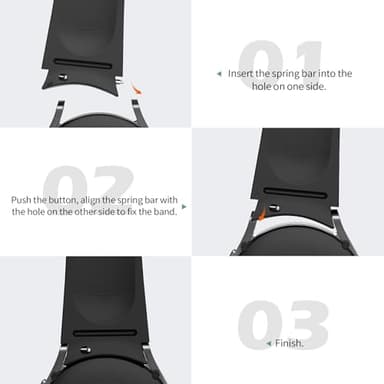 TiMOVO No Gap Leather Hybrid Silicone Band Compatible with Galaxy Watch 7 6 5 4 40/44mm, Watch 4 6 Classic 47 43 42mm, Watch 5 Pro 45mm, 20mm Quick Release Genuine Straps for Women Men, Teal - Image 5