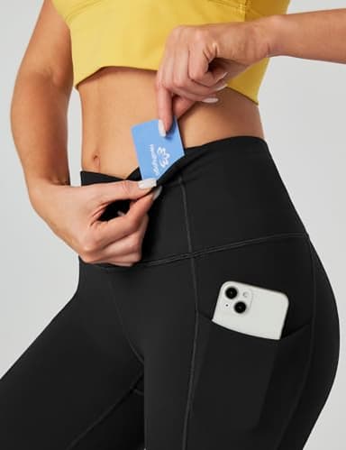 Heathyoga Capri Leggings for Women High Waisted Capri Leggings with Pockets for Women Yoga Pants with Pockets - Image 3
