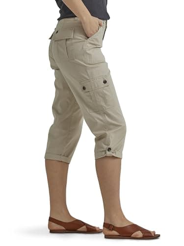 Lee Women's Ultra Lux Comfort with Flex-To-Go Cargo Capri Pant Pioneer Beige '4 - Image 2