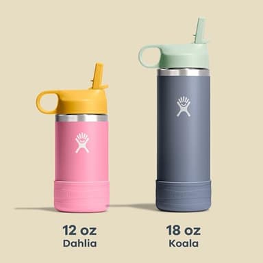 Hydro Flask Kids Water Bottle for School - Stainless Steel and Insulated with Straw Cap - 12 Oz in Anemone Purple - Image 8