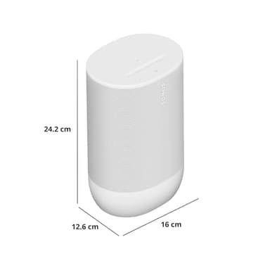 Sonos Move 2 - White - Wireless Portable Bluetooth Speaker - Image 3