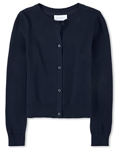 The Children's Place girls Basic School Uniform Cardigan Sweater, Tidal, Small US - Image 1