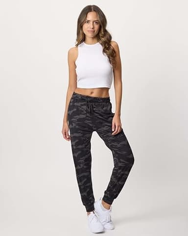 Real Essentials Women's Lounge Jogger Soft Teen Sleepwear Pajamas Fashion Loungewear Yoga Pant Active Athletic Track Running Workout Casual wear Ladies Yoga Sweatpants Pockets, Set 5, XL, Pack of 3 - Image 6