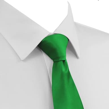trilece Green Tie - Men's Solid Color Ties - Christmas Ties for Men - Formal Neckties for Men - Neck Tie for Man (Emerald Green) - Image 2