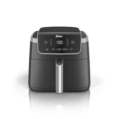 Ninja | Air Fryer | 5 QT Capacity | 5-in-1 Air Fry, Bake, Roast, Reheat, & Dehydrate | Air Crisp Technology | Nonstick Basket & Crisper Plate | Grey | AF142 - Image 1