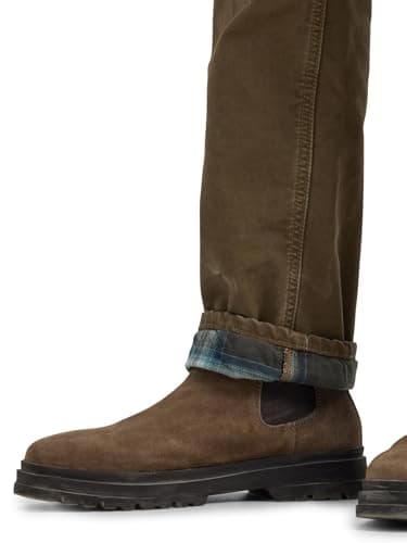 Lee Men's Legendary Relaxed Straight Jean, Teak-Plaid Flannel-Lined, 29W x 34L - Image 6