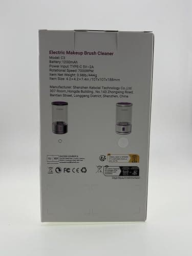 Electric Makeup Brush Cleaner machine, 2 in 1 Makeup Brush Washer, Battery Operated Automatic Spinning Cosmetic Brush Cleaner Ceanser For All Type Brushes Sponges - Image 8