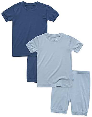 VAENAIT BABY Infant Kids Toddler Sleepwear Pajamas Pjs 4pcs Set Colorful Navy+Bluegrey S - Image 1