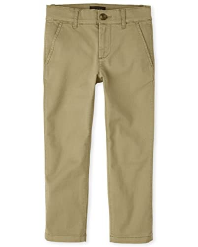 The Children's Place Boys Stretch Skinny Chino Pants,Flax Single,7 - Image 1