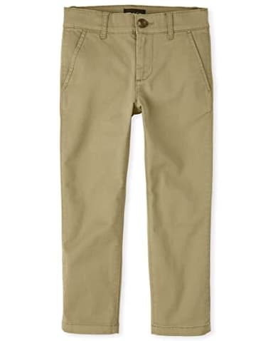 The Children's Place Boys Stretch Skinny Chino Pants,Flax Single,7 - Image 1