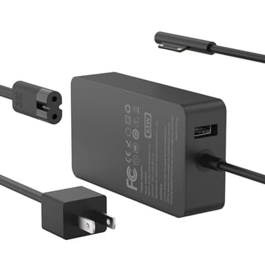65W Charger Compatible with Microsoft Surface Pro 11, 10, 9, 8, 7+, 7, 6, 5, 4, 3, X, Power Adapter for Windows Surface Laptop 7/6/5/4/3/2/1, Go Tablet, Book 3/2/1, Support 44W, 36W, LED, 10FT - Image 1
